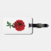 One Red Dahlia Gepäckanhänger (Rückseite horizontal)