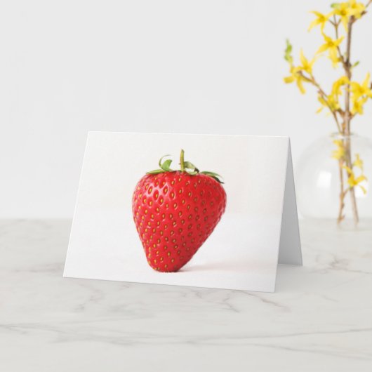 One Red Strawberry gccna Karte (Gelbe Blume)