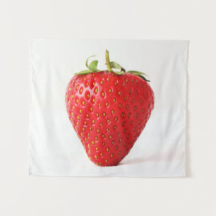 One Red Strawberry wtm Wandteppich