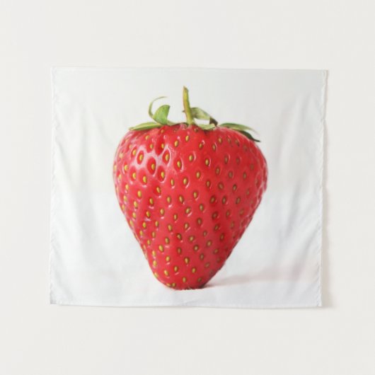One Red Strawberry wtm Wandteppich (Vorderseite (Horizontal))
