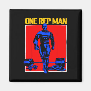 One Rep Man Weightlift Bodybuilding Gym Workout Magnet