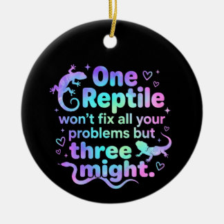 One reptile won't fix all your problems but three keramik ornament