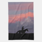 One Rider, One Horizon Geschirrtuch (Vertikal)