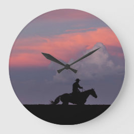 One Rider, One Horizon Große Wanduhr