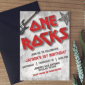 One Rocks - 1. Geburtstag Einladung