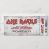 One Rocks - 1. Geburtstagskarte Einladung (Vorderseite)
