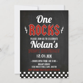One Rocks Birthday Gitarre Konzerteinladung Einladung