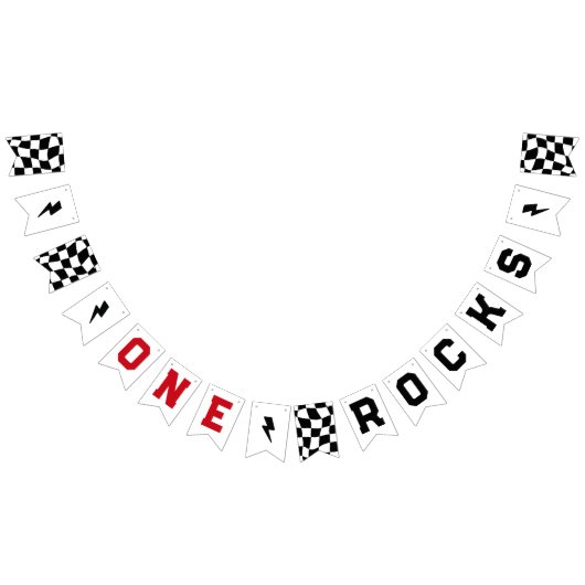 One Rocks First Birthday Rock'n'Roll Wimpelkette (Alle)