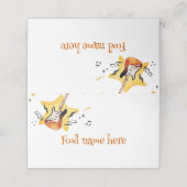 One Rocks Gitarre Platzkarte Geburtstagsparty (Außenseite Aufgefaltet)