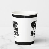 One Rocks Guitar Pick 1st Birthday Party Pappbecher (Rechts)