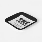 One Rocks Guitar Pick 1st Birthday Party Pappteller (Gewinkelt)