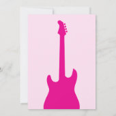 One Rocks Guitar Pick Pink 1st Birthday Party Einladung (Rückseite)