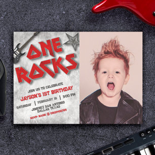 One Rocks mit Foto-Landschaft Einladung