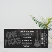 One Rocks Music Themenkonzert Geburtstag Einladung (Stehend Vorderseite)
