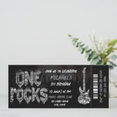 One Rocks Music Themenkonzert Geburtstag Einladung (Stehend Vorderseite)