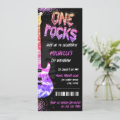 One Rocks Music Themenkonzert Geburtstag Einladung (Stehend Vorderseite)