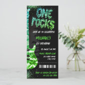 One Rocks Music Themenkonzert Geburtstag Einladung (Stehend Vorderseite)