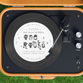 One Rocks | Retro Rock'n'roll Vinyl Record Einladung