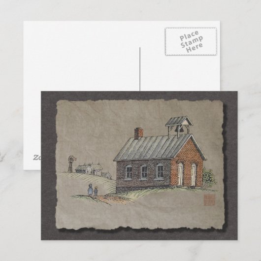One Room School Postkarte (Vorne/Hinten)