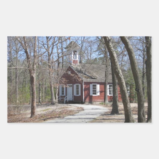 One Room Schoolhouse Rechteckiger Aufkleber (Vorderseite)