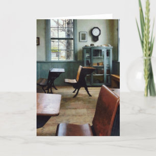 One Room Schoolhouse With Clock Karte