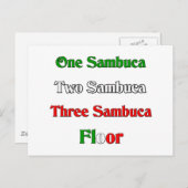 One Sambuca Postkarte (Vorne/Hinten)