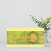 One Satoshi Dankeskarte (Stehend Vorderseite)