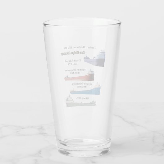 One Ship Journey Glas (Rückseite)