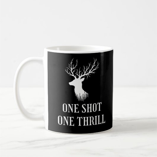 One Shot One Thrill | Hirschjagd Kaffeetasse (Links)
