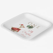 One Silly Christmas Goose Fest Winter Birthday Pappteller (Gewinkelt)