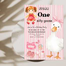 One Silly Goose 1. Geburtstagsfeier Einladung