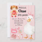 One Silly Goose 1. Geburtstagsfeier Einladung (Vorderseite)
