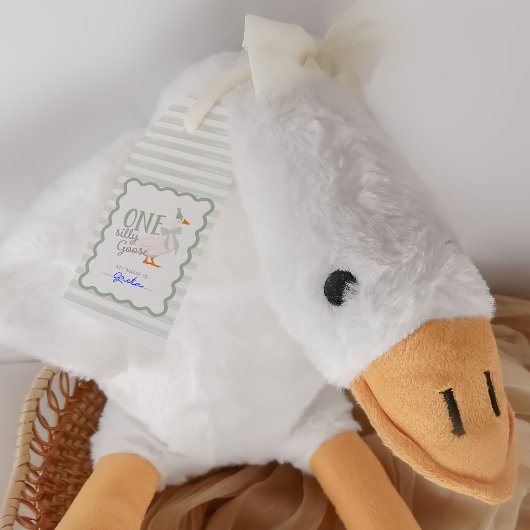One Silly Goose 1st Birthday Adoption Stuffie  Geschenkanhänger