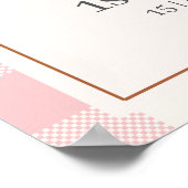 One Silly Goose 1st Birthday Girl Party Poster (Ecke)