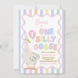 One Silly Goose 1st Birthday Party Spring Birthday Einladung
