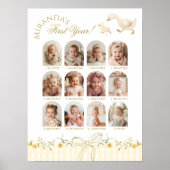 One Silly Goose 1st Birthday Photo Milestone Poster (Vorne)