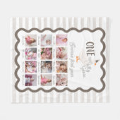 One Silly Goose 1st Birthday Photo Sign Fleecedecke (Vorderseite (Horizontal))