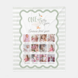 One Silly Goose 1st Birthday Photo Sign Fleecedecke