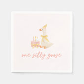 One Silly Goose 1st Birthday Serviette (Vorderseite)