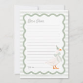 One Silly Goose 1st Birthday Time Capsule Cards Einladung (Vorderseite)