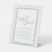 One Silly Goose 1st Birthday Time Capsule Sign Sockelschild (Vorderseite)