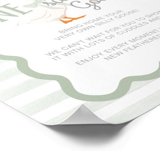 One Silly Goose Adoption Sign  Poster (Ecke)