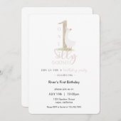 One Silly Goose Birthday Invitation Einladung (Vorne/Hinten)