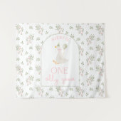One Silly Goose Birthday Personalized Banner 1st Wandteppich (Vorderseite (Horizontal))