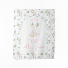 One Silly Goose Birthday Personalized Banner 