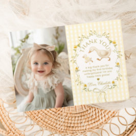 One Silly Goose Birthday Photo Thank you card Einladung