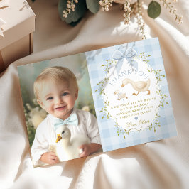 One Silly Goose Birthday Photo Thank you card Einladung