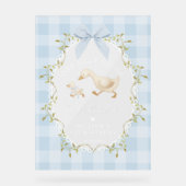 One Silly Goose Blue Gingham Birthday Welcome Acrylschild (Vorderseite)