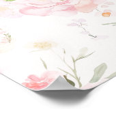 One Silly Goose Blush pink Bow Birthday Welcome Poster (Ecke)