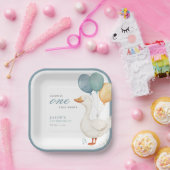 One Silly Goose Boy 1st Birthday Party Paper Plate Pappteller (Party)